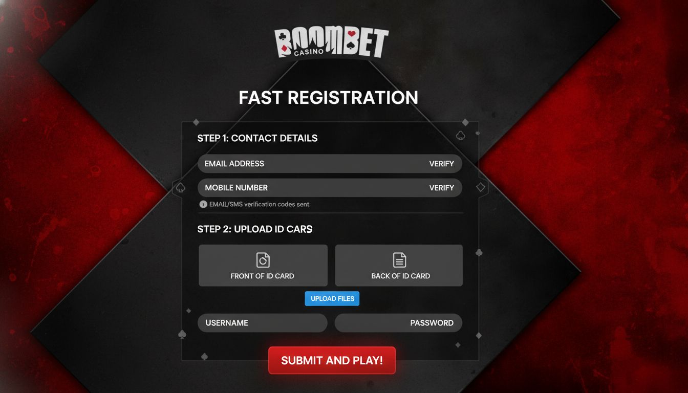 Signup screen showing verification steps, form submission